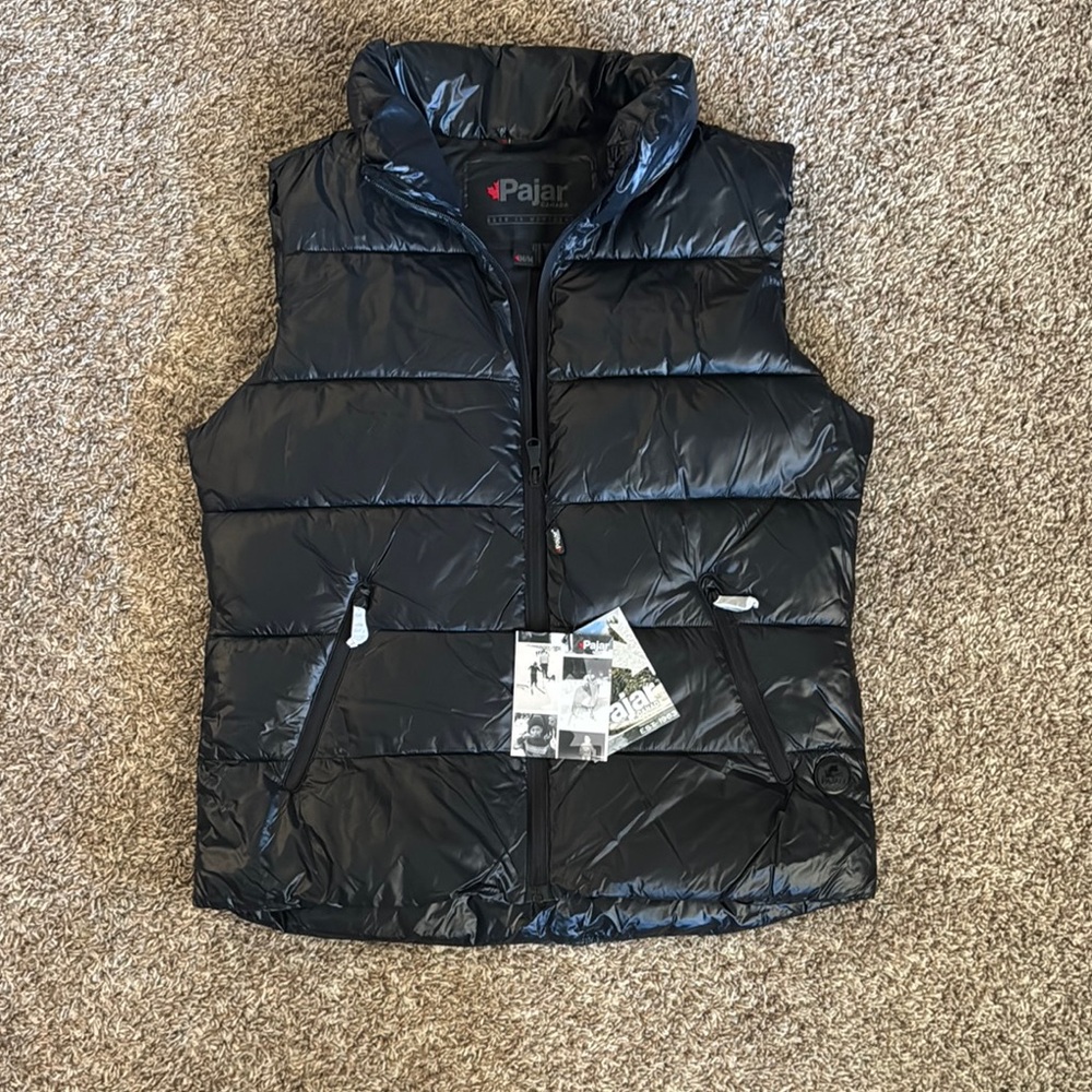 Pajar Black Puffer Vest women's size M